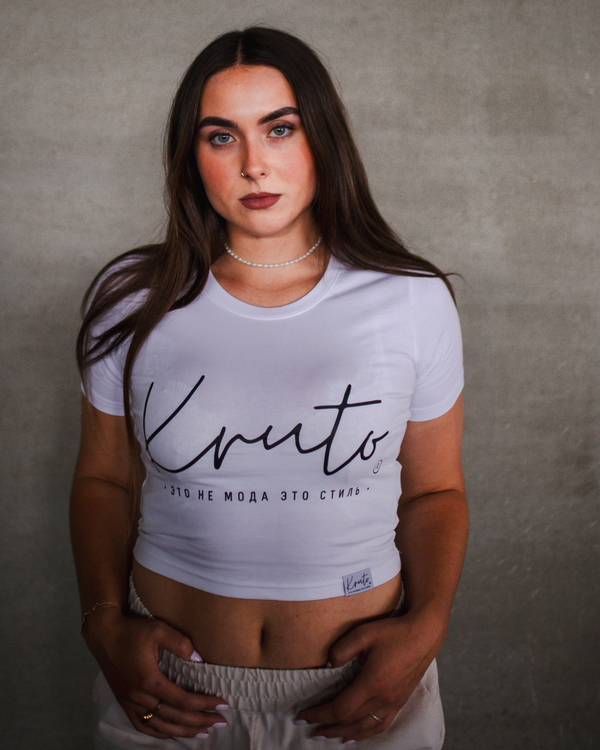 KRUTO - ETO NE MODA ETO STIL BASIC CROP TOP T-SHIRT